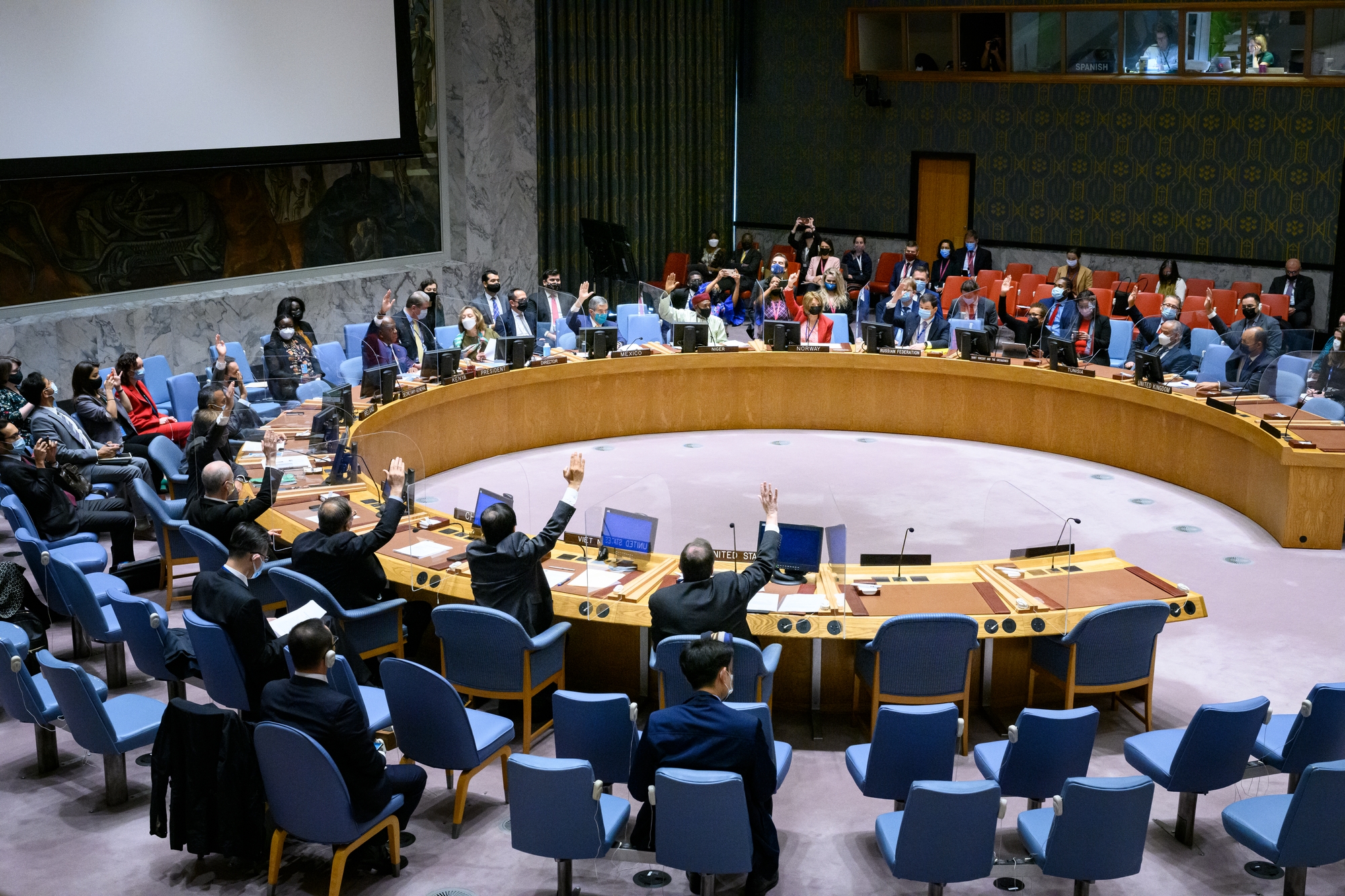 FNs sikkerhetsråd har enstemmig vedtatt en resolusjon om beskyttelse av utdanning i konfliktsoner. Foto: UN Photo/Loey Felipe
